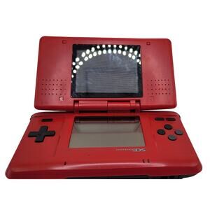Nintendo DS Handheld System - rare red d3 cracked Hinge Tested